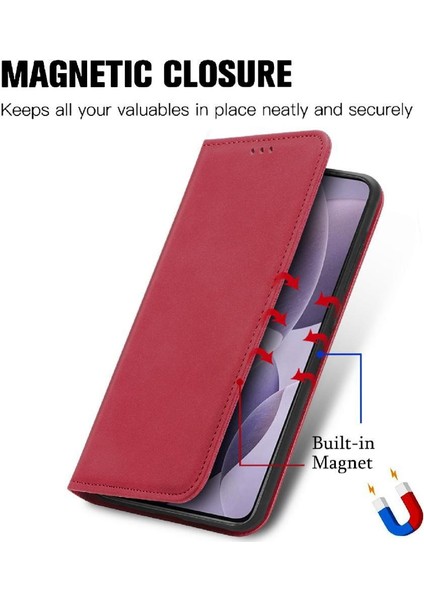 Mays Shop Xiaomi Poco F6 Pro Için Flip Case Deri Kılıf Cüzdan Basit Iş Çevirme (Yurt Dışından)