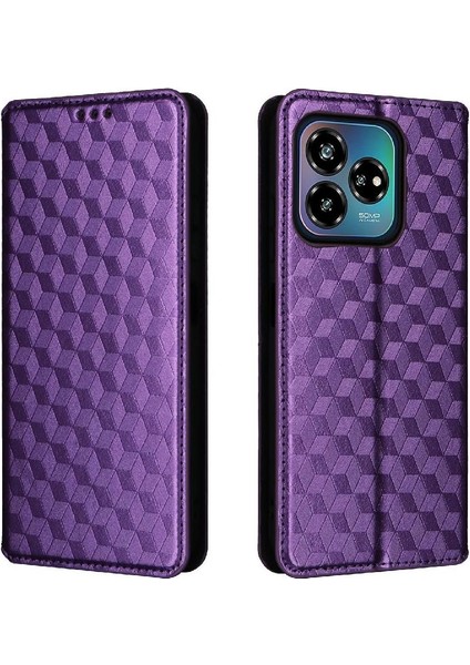 Zte Axon 60 Lite Kart Yuvaları Tutucu Manyetik Kapatma Cüzdan Pu (Yurt Dışından)