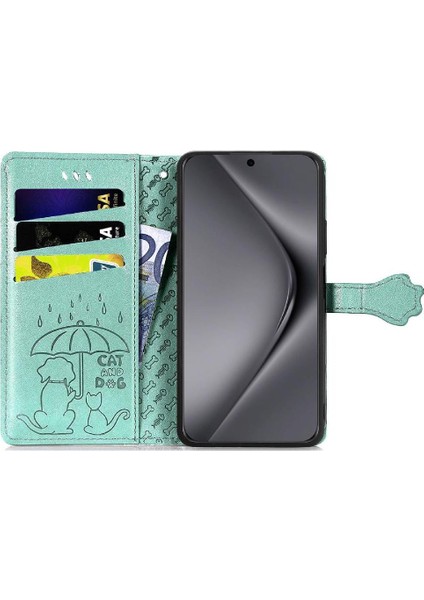 Mays Shop Huawei Pura 70 Ultra Darbeye Kısa Kayış Karikatür Hayvanlar Için Flip Case (Yurt Dışından)