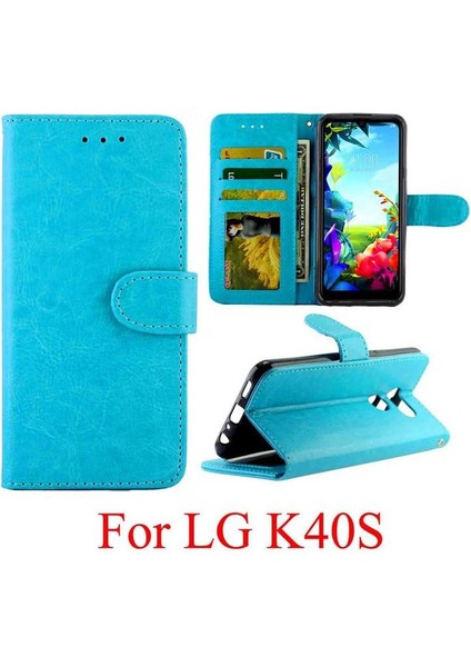 Lg K40S Için Flip Case Kart Tutucu Manyetik Kapatma Darbeye Pu Deri (Yurt Dışından)