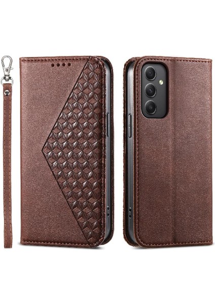 Samsung Galaxy M34 5g Eşkenar Dörtgen Şekli Cüzdan Günlük Kullanım El Için Flip Case (Yurt Dışından)