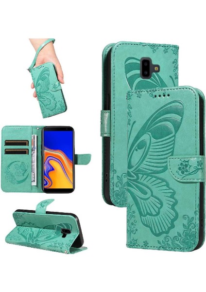 Mays Shop Samsung Galaxy J6 Başbakan Yüksek Kalite Deri Kredi ile Flip Case (Yurt Dışından)