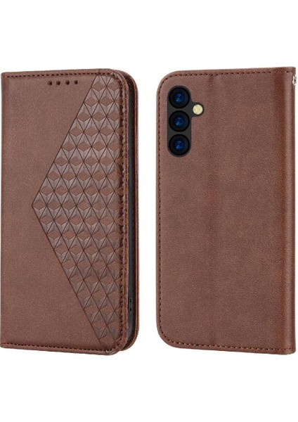 Samsung Galaxy M14 5g Için Flip Case Standı Cüzdan El Kayışı Eşkenar Dörtgen Şekli (Yurt Dışından)