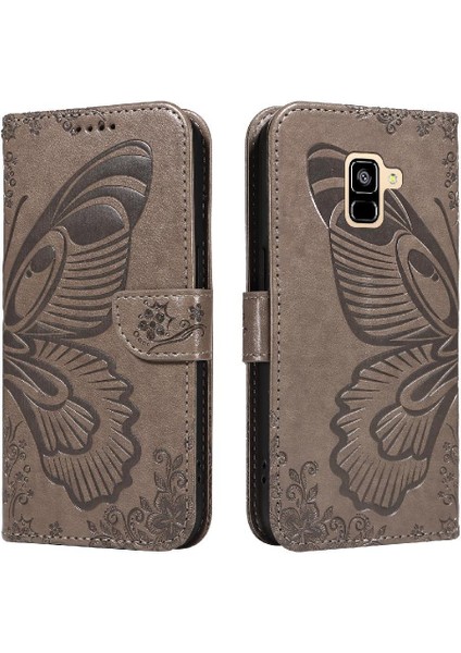 Mays Shop Samsung Galaxy A8 2018 Için Flip Case Kredi ile Ayrılabilir El Kayışı (Yurt Dışından)