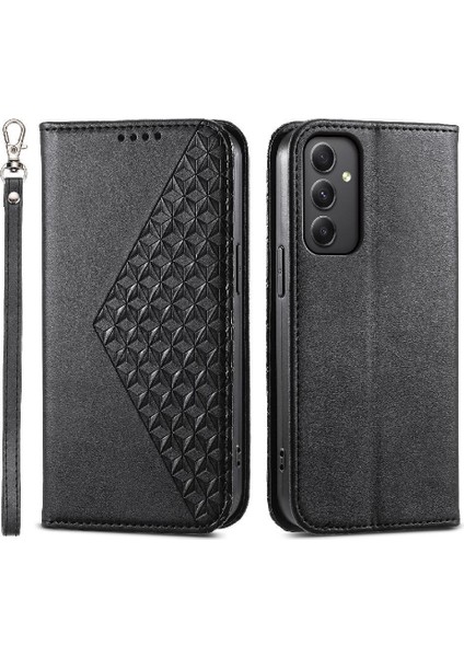 Mays Shop Samsung Galaxy A35 Cüzdan Eşkenar Dörtgen Şekli Standı Günlük Kullanım El Için Flip Case (Yurt Dışından)