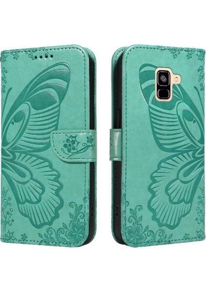 Samsung Galaxy A8 2018 Için Flip Case Kredi ile Ayrılabilir El Kayışı (Yurt Dışından)