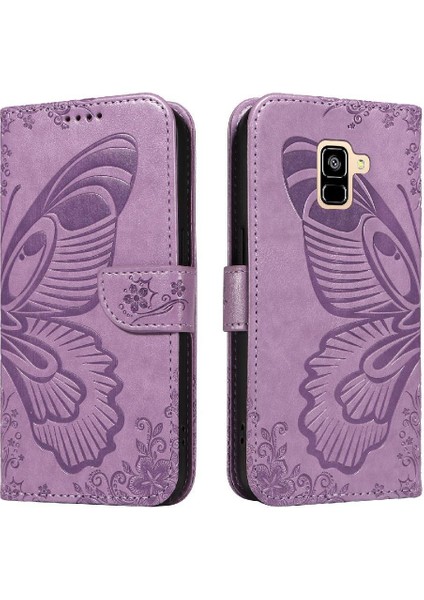 Samsung Galaxy A8 2018 Için Flip Case Kredi ile Ayrılabilir El Kayışı (Yurt Dışından)