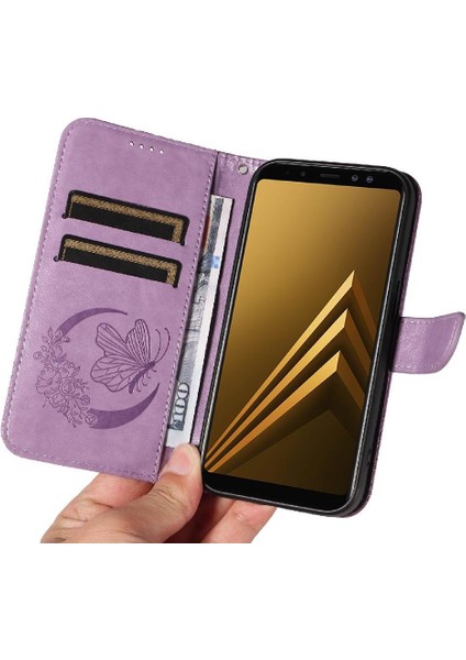 Samsung Galaxy A8 2018 Için Flip Case Kredi ile Ayrılabilir El Kayışı (Yurt Dışından) modelleri