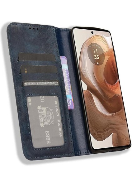 Motorola Moto X50 5g Cüzdan Manyetik Kapatma Pu Deri Kılıf (Yurt Dışından)