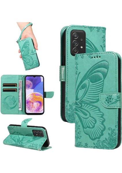 Samsung Galaxy Flip 5G/A52S 5g Ayrılabilir El Kayışı Kabartmalı Için Flip Case (Yurt Dışından)