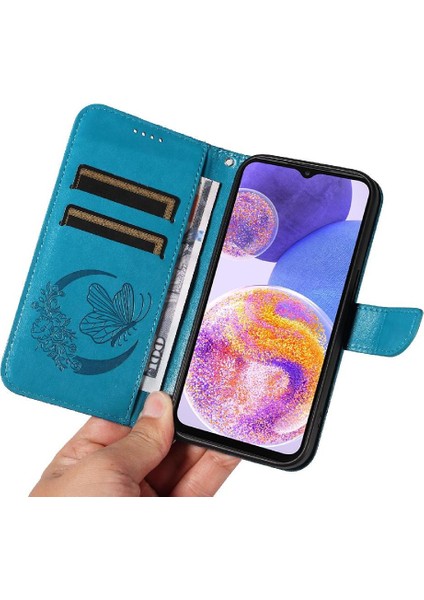 Mays Shop Samsung Galaxy Flip 5G/A52S 5g Ayrılabilir El Kayışı Kabartmalı Için Flip Case (Yurt Dışından)