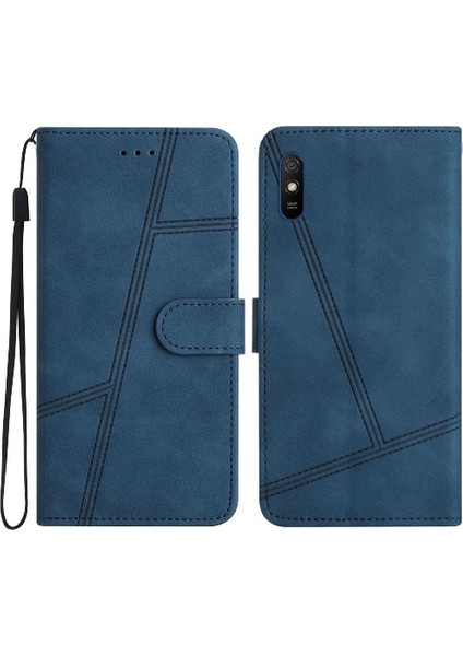 Xiaomi Redmi 9A Için Flip Case Cüzdan Pu Deri Bilek Kayışı Flip Folio (Yurt Dışından)