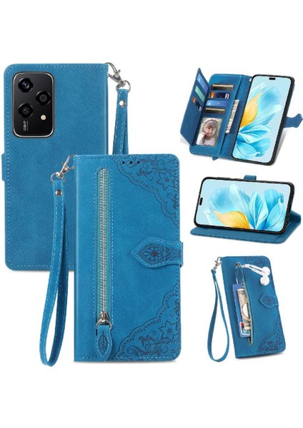 Onur Için Flip Case 200 Lite Çoklu Kart Yuvası Cüzdan Iş Çevirme Fermuar (Yurt Dışından)