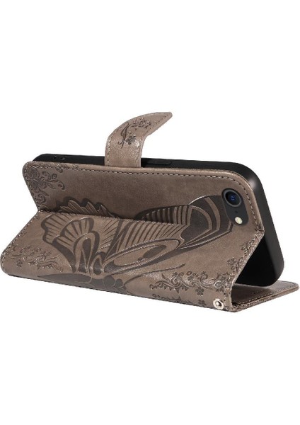 IPhone Se 2020 Için Flip Case/se 2022 Kredi Kartı Yuvası ile Kabartmalı Yüksek (Yurt Dışından)
