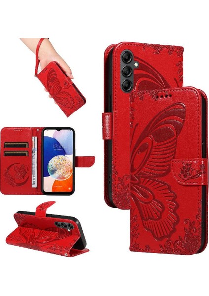 Kredi Kartı Yuvası Kabartmalı Yüksek ile Samsung Galaxy Credit 5g Için Flip Case (Yurt Dışından)