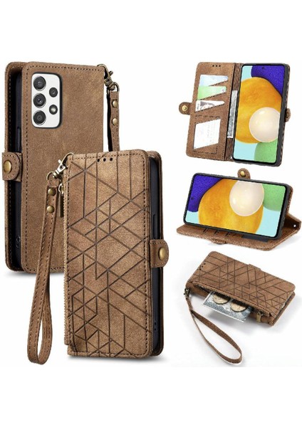 Samsung Galaxy Için Flip Case A52S 5g Darbeye Kapak Kapak Basit Cüzdan (Yurt Dışından)