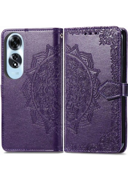 Oppo A60 4g Için Flip Case Basit Iş Zarif Desen Darbeye (Yurt Dışından)