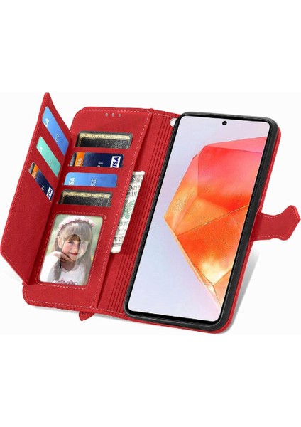 Samsung Galaxy C55 Çoklu Kart Yuvası Flip Fermuar Tarzı Cüzdan Için Flip Case (Yurt Dışından)