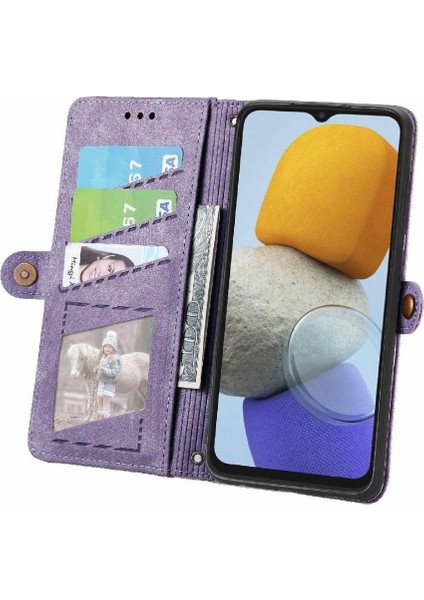 Mays Shop Samsung Galaxy M23 5g Darbeye Deri Kılıf Için Flip Case Basit Flip (Yurt Dışından)