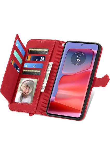 Motorola Kenar 50 Pro Çoklu Kart Yuvası Iş Cüzdan Flip Case (Yurt Dışından)