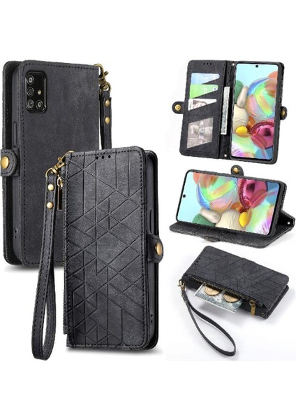 Samsung Galaxy A71 4g Için Flip Case Basit Iş Kapak Darbeye (Yurt Dışından)