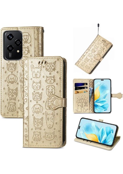 Onur Için Flip Case 200 Lite Kısa Kayış Kapak Kapak Kılıf Karikatür (Yurt Dışından)