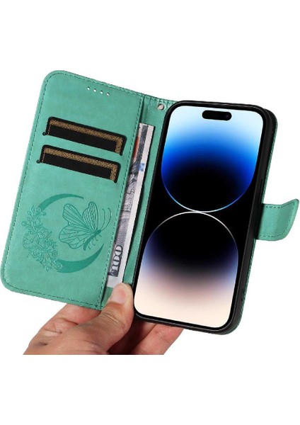 Kredi Kartı Yuvası ile IPhone 14 Pro Için Flip Case Ayrılabilir El Kayışı (Yurt Dışından) modelleri