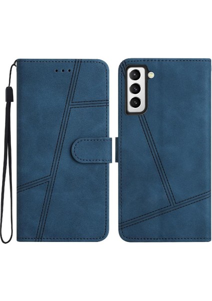 Samsung Galaxy S22 Bilek Kayışı Cüzdan Pu Deri Kart Yuvaları Için Flip Case (Yurt Dışından)