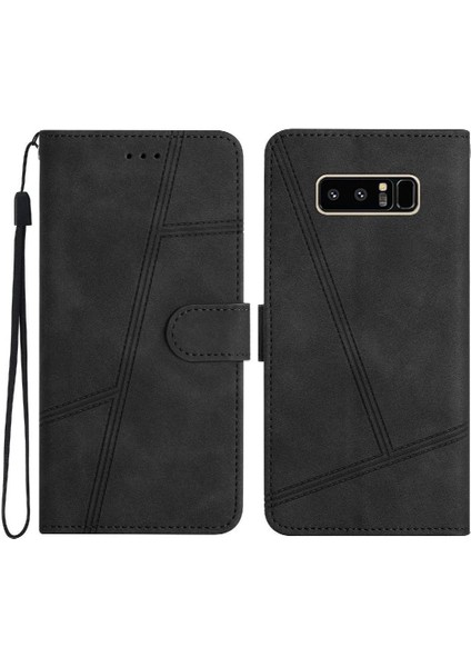 Samsung Galaxy Not 8 Için Flip Case Bilek Kayışı Tam Koruma Flip Folio (Yurt Dışından)