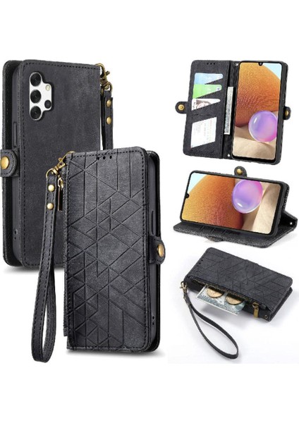 Samsung Galaxy A32 4g Için Flip Case Deri Kılıf Kapak Basit Cüzdan (Yurt Dışından)