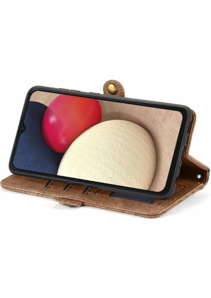 Samsung Galaxy A02S Cüzdan Için Flip Case Basit Iş Kapak Kılıfı (Yurt Dışından)