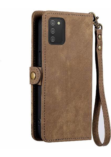 Samsung Galaxy A02S Cüzdan Için Flip Case Basit Iş Kapak Kılıfı (Yurt Dışından)