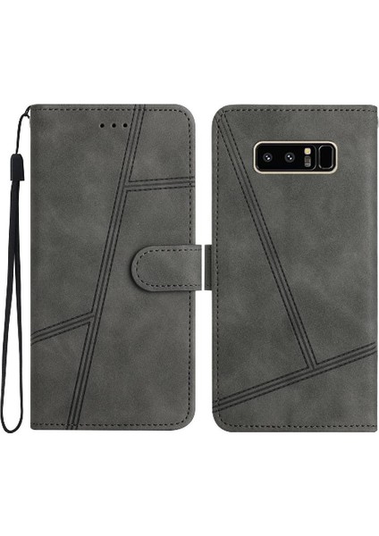 Samsung Galaxy Not 8 Için Flip Case Bilek Kayışı Tam Koruma Flip Folio (Yurt Dışından)