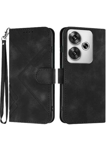 Kart Yuvası Standı Pu Flip ile Xiaomi Poco F6 Manyetik Kapak Için Flip Case (Yurt Dışından)