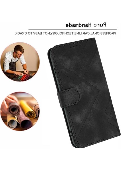 Kart Yuvası Standı Pu Flip ile Xiaomi Poco F6 Manyetik Kapak Için Flip Case (Yurt Dışından)