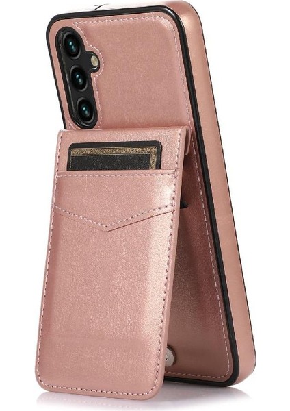 Samsung Galaxy A15 5g Premium Deri Kart Tutucu Toka ile Uyumlu (Yurt Dışından)