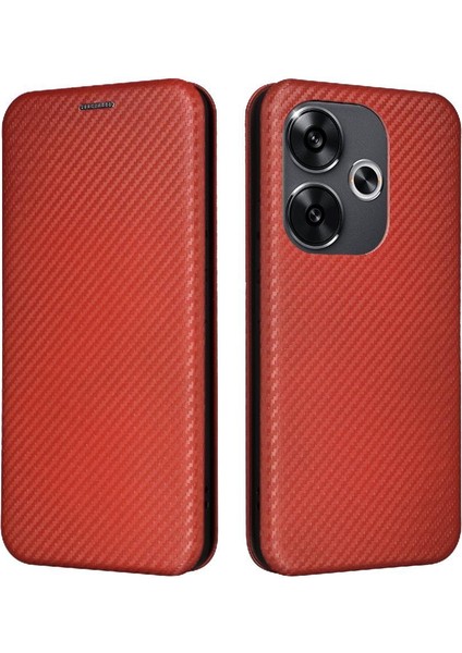 Kart Sahibinin Tam ile Flip Case Xiaomi Poco F6 Deri Folio Flip Case (Yurt Dışından)
