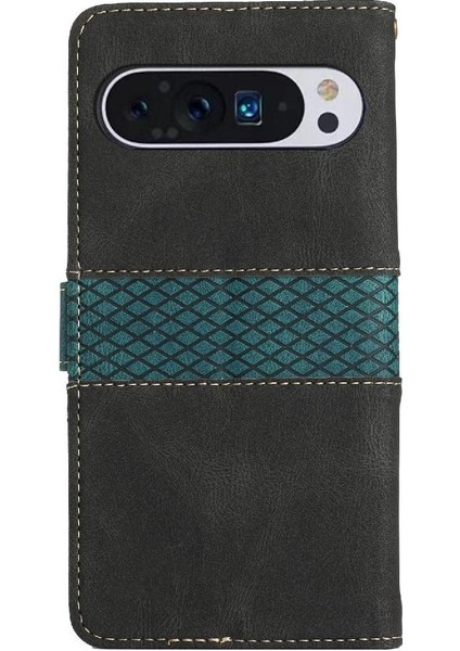 Google Pixel 9 Pro Çizilmeye Dayanıklı Kickstand Manyetik Için Cüzdan Kılıf (Yurt Dışından)