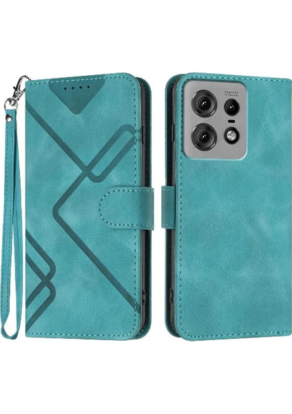 Motorola Kenar 50 Pro Manyetik Kapak Için Flip Case Kart Yuvası Standı ile Pu (Yurt Dışından)