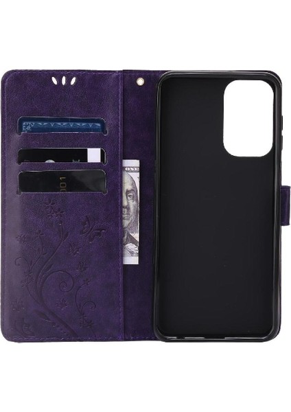 Samsung Galaxy M23 Için Filp DURUMDA/M13 Kickstand Kart Tutucu Bilek Kayışı Pu (Yurt Dışından)