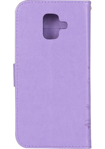 Samsung Galaxy A6 2018 Kickstand Manyetik Kapatma Kartı Pu Için Filp Durumda (Yurt Dışından)