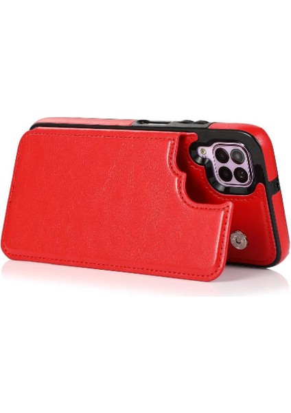 Kart Tutucu Kart Yuvaları Kickstand Pu ile Huawei P40 Lite Için Cüzdan Kılıf (Yurt Dışından) fiyatları