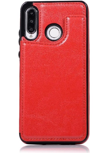Kart Tutucu Çift Toka ile Huawei P30 Lite Pu Deri Için Cüzdan Kılıf (Yurt Dışından) fırsatları