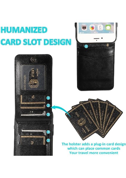 Kredi Premium Deri Çanta ile IPhone Se 2020/2022 ile Uyumlu (Yurt Dışından)