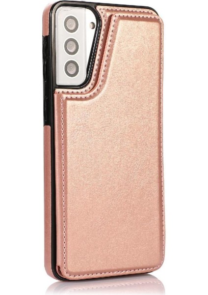 Samsung Galaxy S21 Çift Manyetik Toka Kickstand ile Cüzdan Kılıf (Yurt Dışından) fırsatları