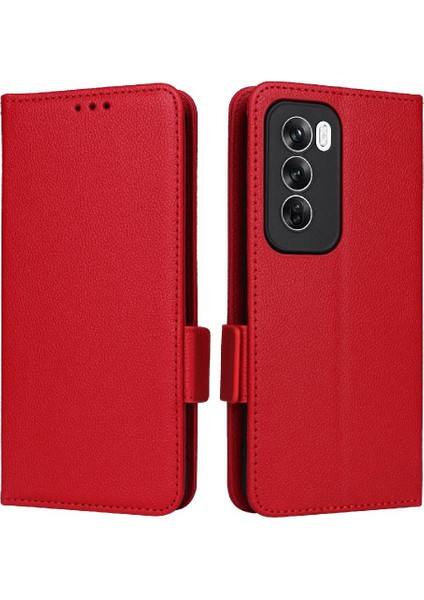 Oppo Oppo 12 Pro 5g Için Flip Case Yan Toka Pu Deri Kart Yuvaları Tutucu (Yurt Dışından)