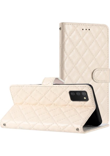 Samsung Galaxy A02S Için Flip Case Pu Deri Cüzdan Manyetik Folio Tpu (Yurt Dışından)