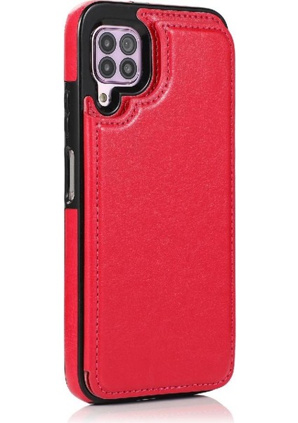 Kart Tutucu Kart Yuvaları Kickstand Pu ile Huawei P40 Lite Için Cüzdan Kılıf (Yurt Dışından)