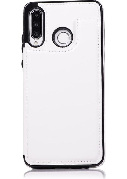 Kart Tutucu Çift Toka ile Huawei P30 Lite Pu Deri Için Cüzdan Kılıf (Yurt Dışından)