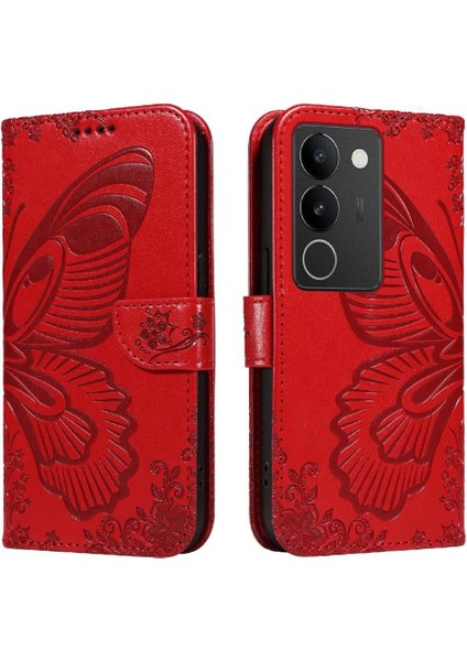 Vıvo V29 5g Için Flip Case Kredi Kartı Yuvası ile Ayrılabilir El Kayışı Yüksek (Yurt Dışından)